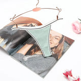 INTIMO SECREST Seamless Ribbed Cotton Thong Panties for Women
