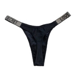 INTIMO SECRETS Women’s Sexy Rhinestone Low-Waist Thong Panties