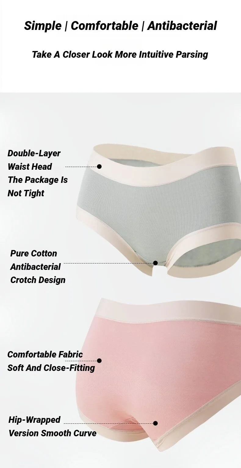 Women'S Modal Panties Seamless Underwear Cotton Breathable Female Underpants Girls Briefs Plus Size Sexy Intimates Lingerie