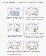 INTIMO SECRETS Women’s Round Cup Chest Patch – Front Button Push-Up Small Chest Enhancer, Invisible Wedding Bra