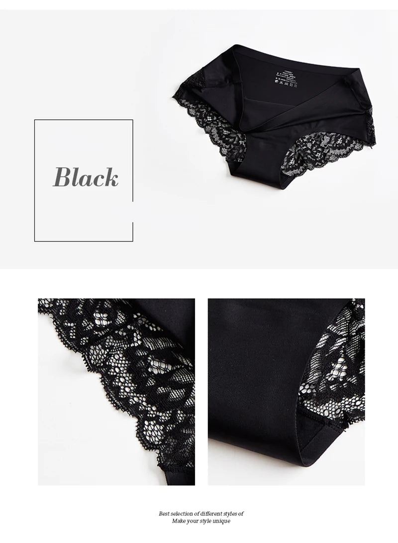 INTIMO SECRETS Women’s Lace Silk Low-Rise Plus-Size Panties (4XL)