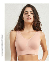 INTIMO SECRETS Women’s Large-Size Seamless Sports Bra – Removable Pad Yoga Vest