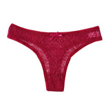 INTIMO SECRETS Lace G-String – Sexy Low-Rise Hollow Out Thong for Women