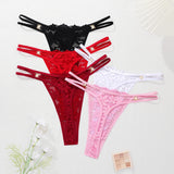 INTIMO SECRETS 5-Pack Multi-Color Plus-Size Women’s Sexy G-String Thongs – Elegant Lingerie 1XL-4XL