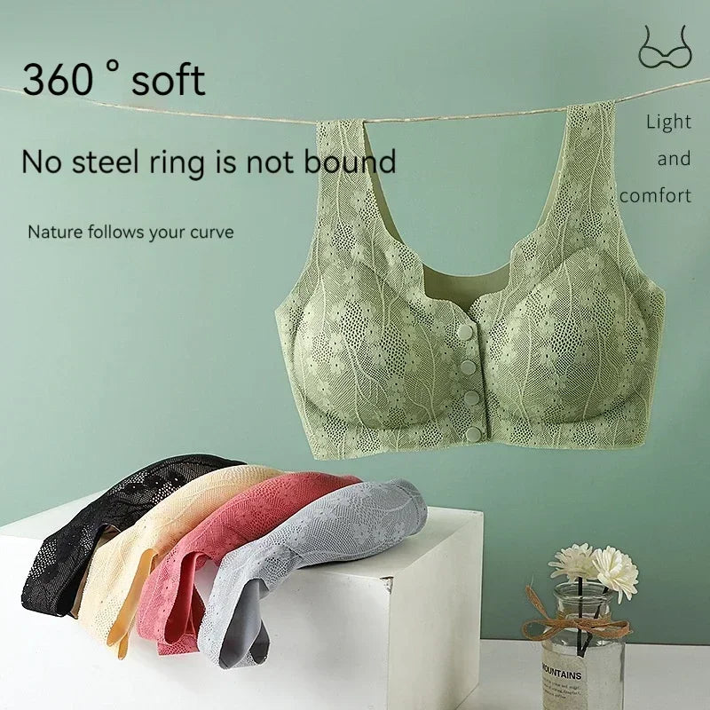 INTIMO SECRETS Women’s Lace Push-Up Bra – Seamless Cordless Active Corset