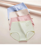 4Pcs High Waist Women Panties Body Shaper Underwear Cotton Sexy Ladies Briefs Slim Panty Breathable Solid Color Ladies Lingerie