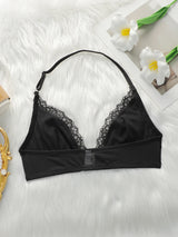 New Black leopard print front button bra sexy Lingerie lace leopard print thin double-layer women's underwear YS3099