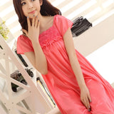 Women's Sexy Sleepwear Plus Size Ice Silk Satin Underwear Night Dress Nightgown Female Lingerie Dress Sexy Nightwear For Ladies