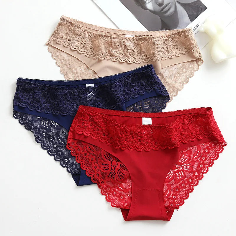 INTIMO SECRETS 3PCS Lace Shaper Panties – Plus Size Women 2XL Lingerie