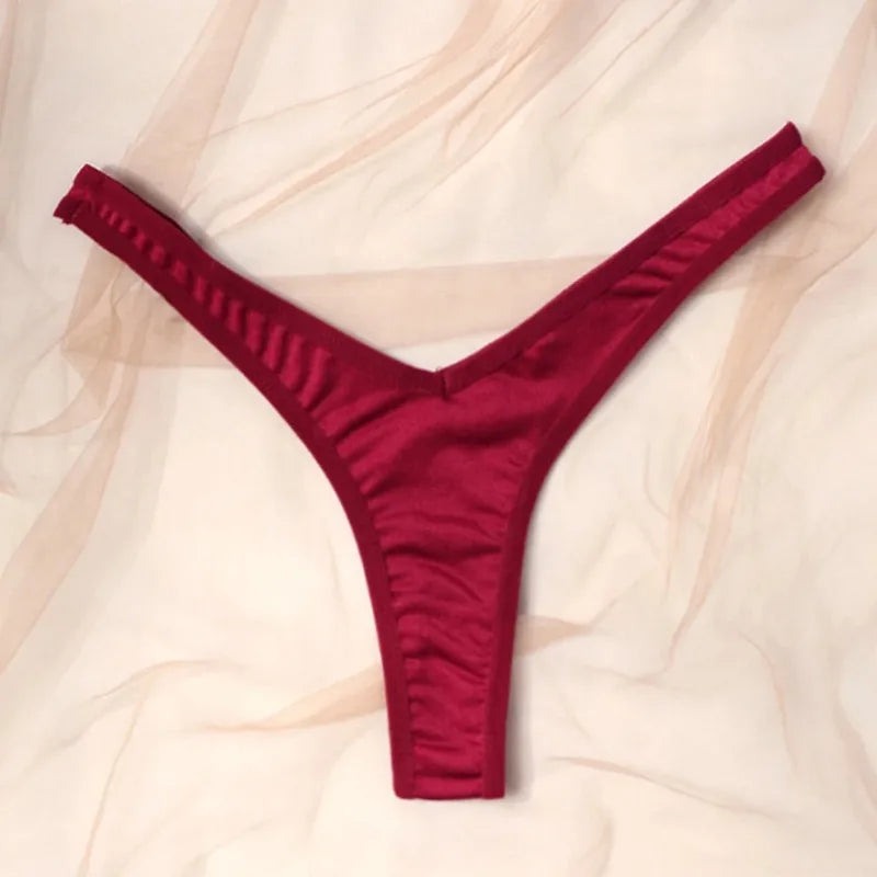 INTIMO SECRETS Women’s Sexy V-Waist Sports Thong – Breathable Low-Rise G-String Underwear