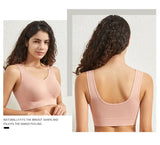 INTIMO SECRETS Women’s Large-Size Seamless Sports Bra – Removable Pad Yoga Vest