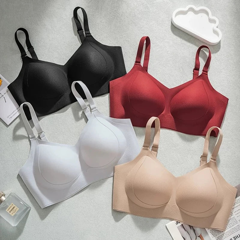 INTIMO SECRETS Seamless Invisible Bra – Supportive Comfort for Large Breasts & Small Shoulders with Removable Pads