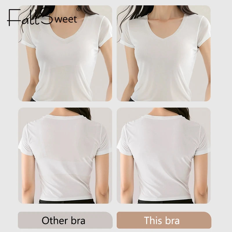 INTIMO SECRETS Plus Size Seamless Push-Up Bra – Wireless Padded Bralette (M-5XL)