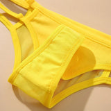 INTIMO SECRETS Transparent Hollow-Out G-String – Traceless Sexy Thong with Cotton Crotch