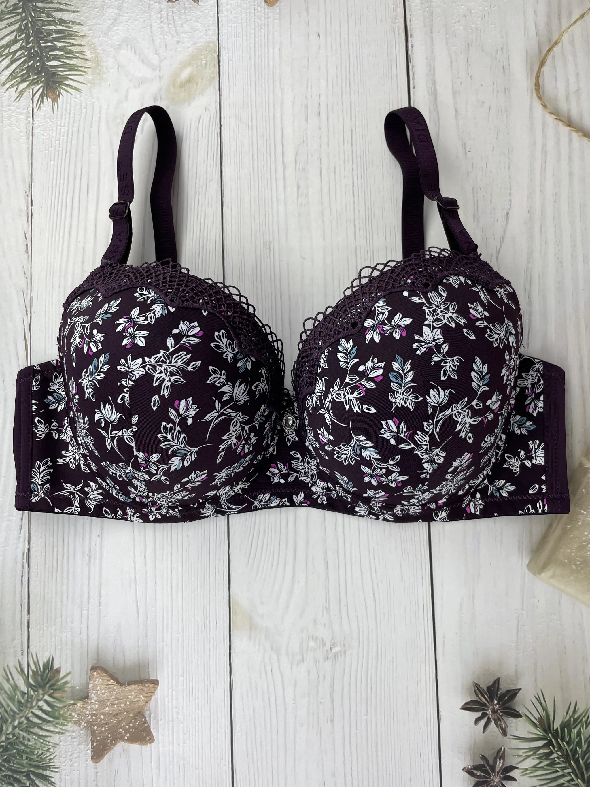 INTIMO SECRETS Diana Rose Underwire Bra – C/D/E Cup, Anti-Sag