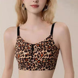 INTIMO SECRETS Leopard Print Push-Up Bra – Sexy Thin Style Wireless Lingerie for Women