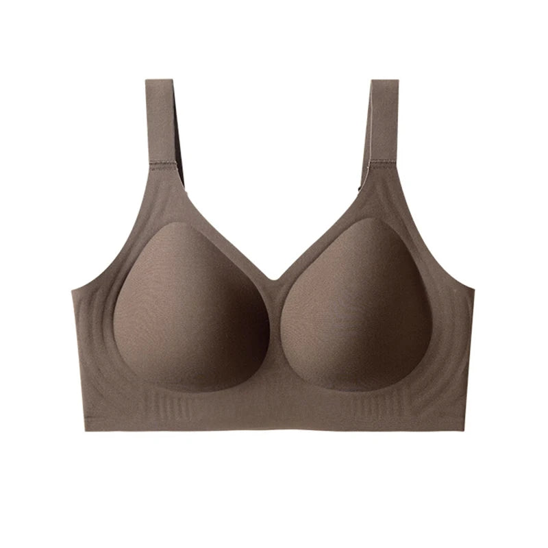 INTIMO SECRETS Plus Size Seamless Push-Up Bra – Wireless Padded Bralette (M-5XL)