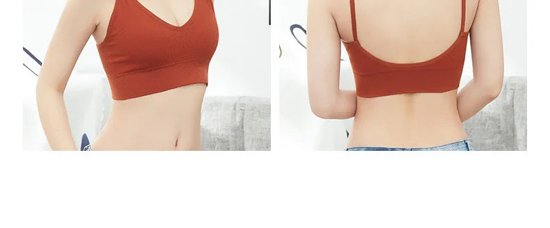 Seamless Women Push Up Bra Beautiful Back Bras Fitness Tops Brassiere Bralette Female Tube Top Underwear Bralet With Chest Pad
