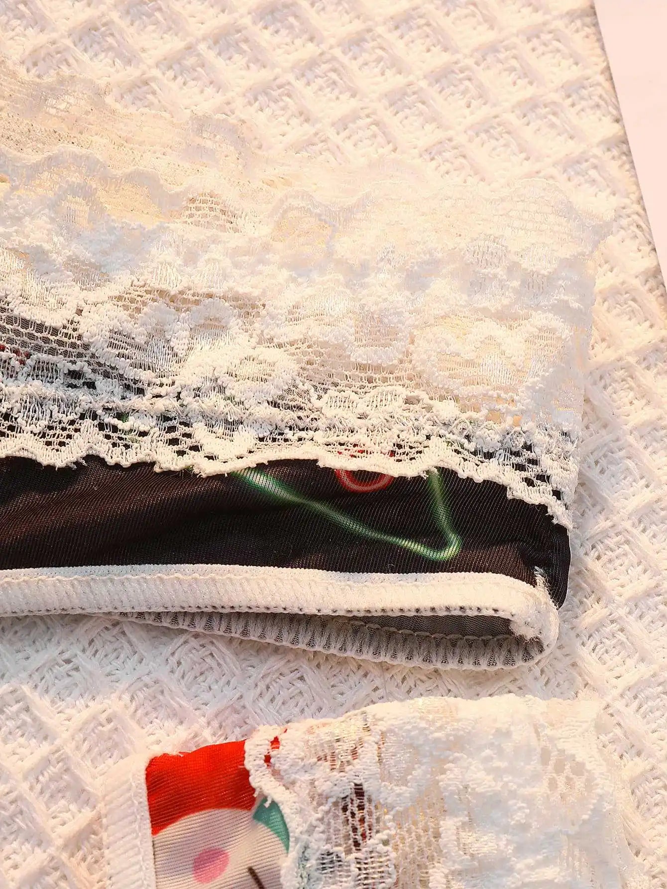 INTIMO SECRETS Sexy Christmas Print G-String – Festive Lace Thong & Breathable Soft Holiday Lingerie