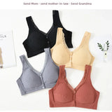 INTIMO SECRETS Women’s Cotton Front-Clasp Vest Bra – Wire-Free Comfort for Middle-Aged Women