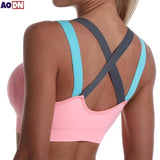 INTIMO SECRETS Cross-Back Wire-Free Sports Bra – Seamless & Shock-Resistant