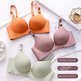 Sexy Push Up Bra Corset Wireless One-Piece Breathable Underwear Gathered Uphold Bra Set for Women Lingerie Seamless Bralette