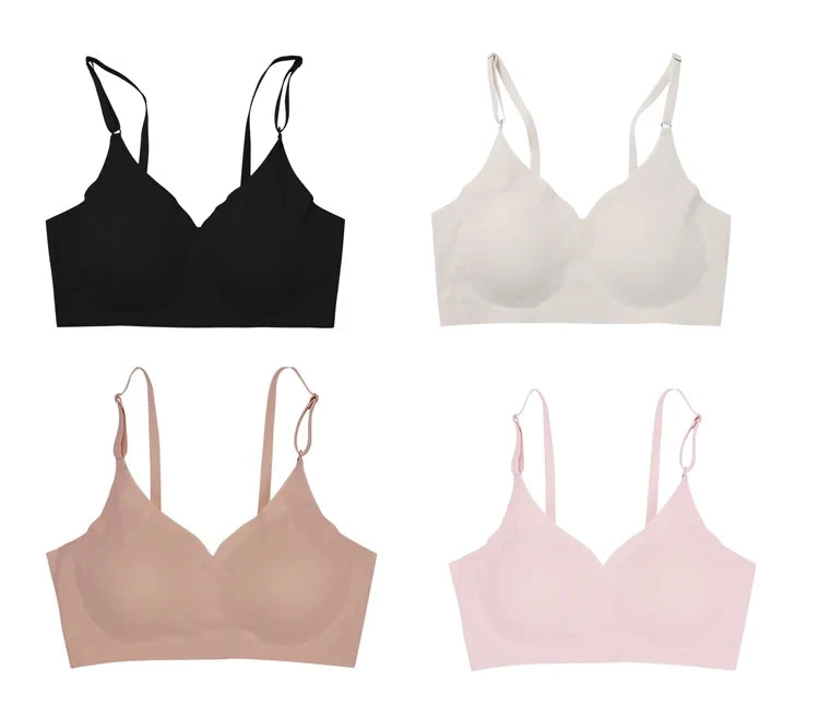 INTIMO SECRETS Seamless Wireless Push-Up Bra – Removable Pad Bralette
