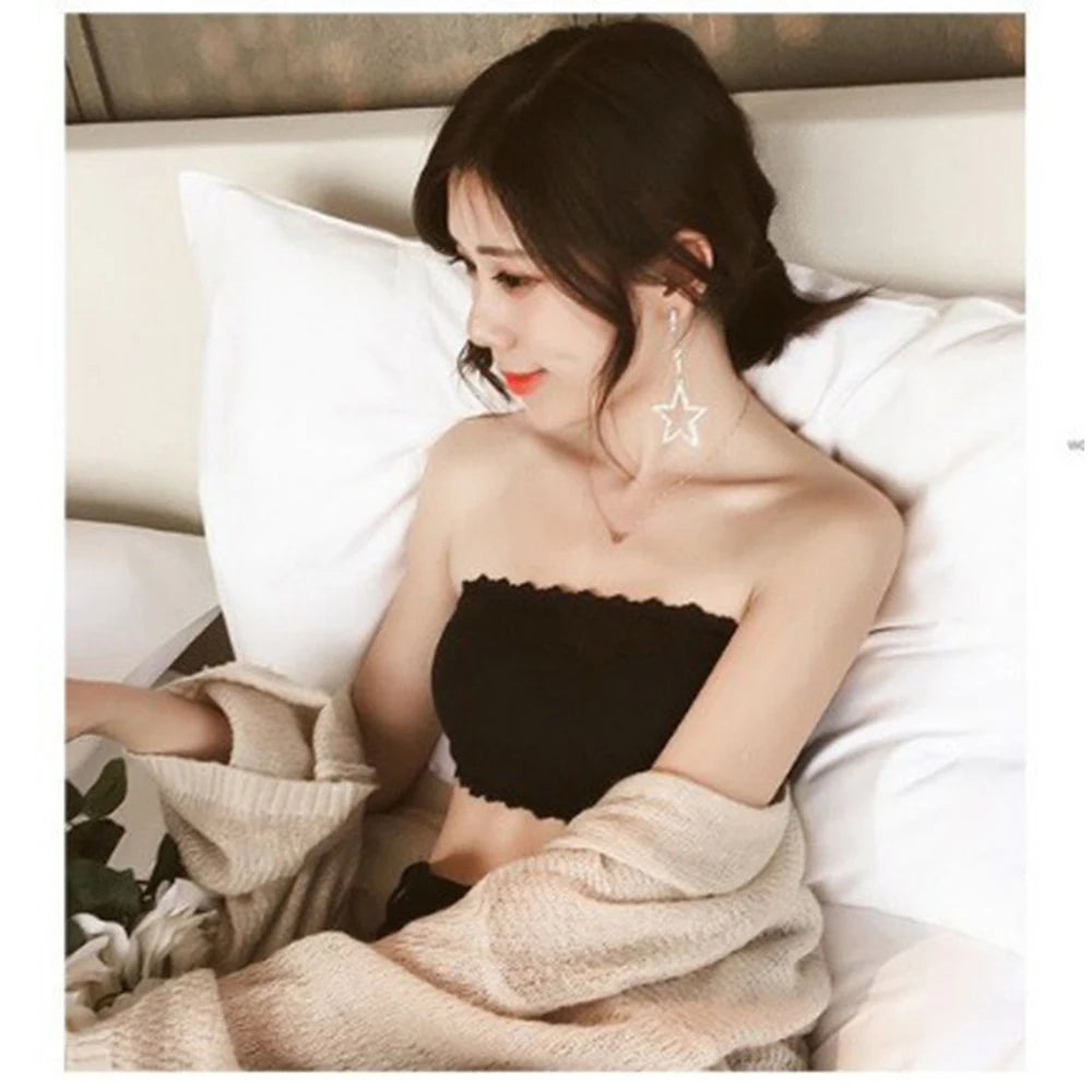 Sexy Strapless Lingerie for Women Tube Top Underwear Soild Color Seamless Invisible Bralette Female Backless Bras Crop Tank Top