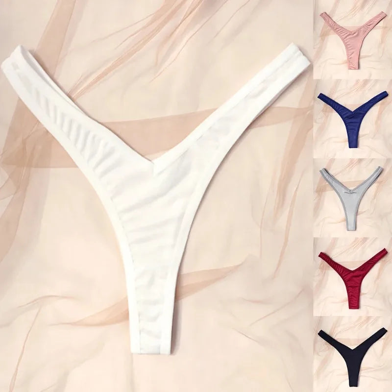 INTIMO SECRETS Women’s Sexy V-Waist Sports Thong – Breathable Low-Rise G-String Underwear