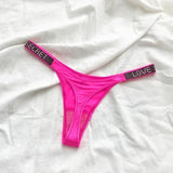 INTIMO SECRETS Sexy Rhinestone Low-Rise Thong for Women