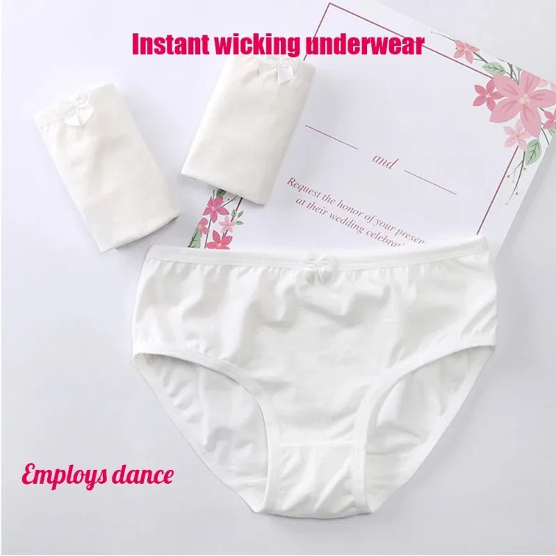 Girls Panties Kids Cotton Underwear Children's Briefs Short Solid White Color 3Pcs/lot