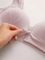 INTIMO SECRETS Comfortable Wireless Cotton Bra – Breathable Lightly Padded Floral