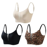 INTIMO SECRETS Leopard Print Wireless Minimizer Bra – Anti-Sag, Large Bust Support