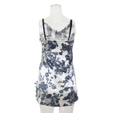 Women Sexy Lace V-neck Sleepwear Suspenders Nightdresses Female Sleeveless Nightwear Sleep Nightdress For Ladies