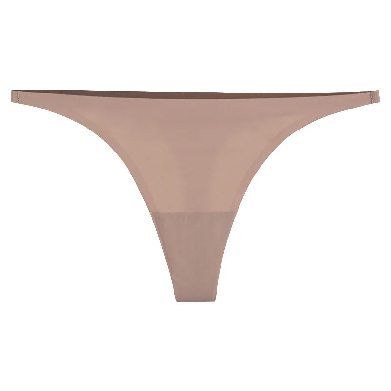 INTIMO SECRETS Women’s Ice Silk Seamless Thong – Invisible Sexy G-String for Sports & Daily Wear