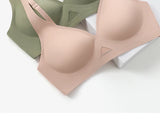 Wireless Deep V Seamless Bra for Women – Soft 3/4 Cup Hollow Out Comfort Lingerie