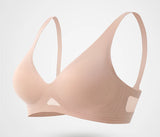 Wireless Deep V Seamless Bra for Women – Soft 3/4 Cup Hollow Out Comfort Lingerie