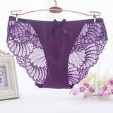 Hot Selling Item Fashion Women Underwear Sexy Lace Transparent Low Waist Hollow T Back Panties Lady Briefs Big Size M-3XL