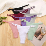 INTIMO SECRETS 4PCS Cotton Lace G-String – Low-Rise Thongs for Women