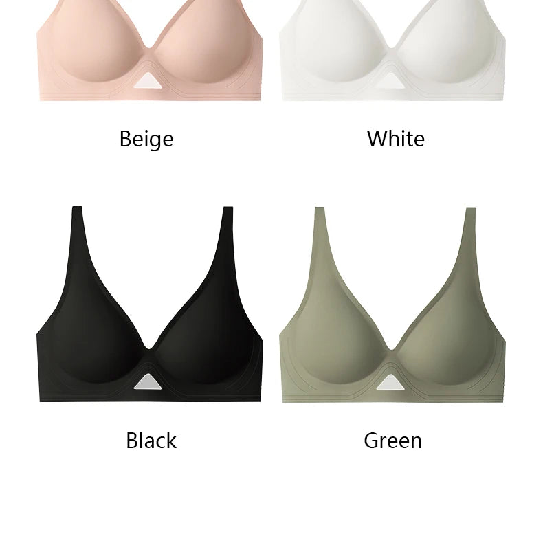Women Wireless Bra Deep V Hollow Out Underwear Female Seamless Bras Ladies Comfortable 3/4 Cup Brassiere Girls Soft Lingerie New