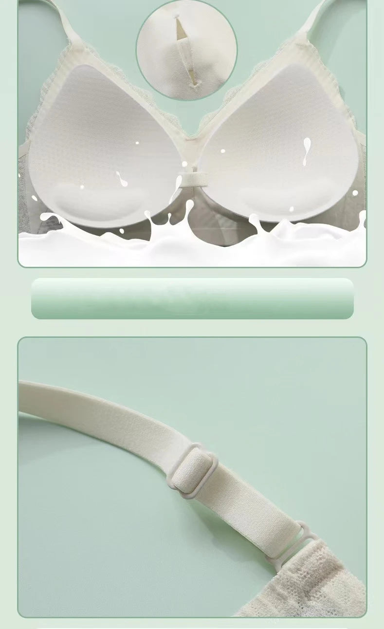 New Top Lace Seamless Women's Underwear Small Chest Gathered Non-slip No Steel Ring Sexy Sling Beautiful Back Bra Thin Section