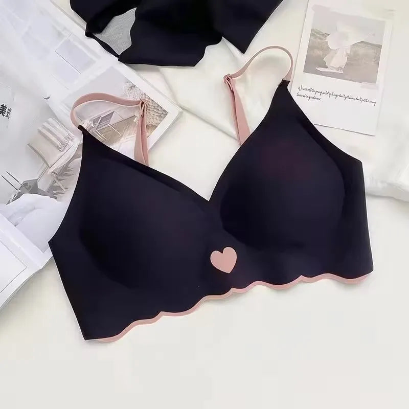 BH No Trace Top Women's Underwear No Steel Ring Pure Desire Comfortable Upper Support Sling Adjustable Beauty Back Bra for women