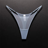 INTIMO SECRETS High Slit Seamless Thong – Ultra-Thin Mesh Sexy Underwear for Women, Plus Size