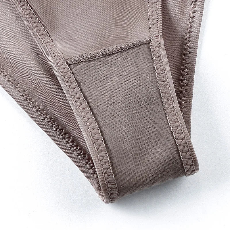 INTIMO SECRETS Ice Silk Thongs – Seamless Low-Waist G-String Underwear for Women