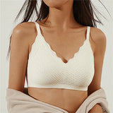 INTIMO SECRETS Women’s Lace Seamless Bra – Small Chest, Non-Slip, No Steel Ring