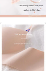 INTIMO SECRETS English Ice Silk Bra Set – Thick Cup, Wire-Free, Gathered Lingerie