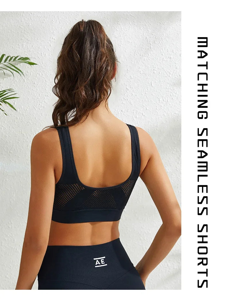 INTIMO SECRETS Women’s Wireless Sports Bra – Breathable Yoga Vest with Removable Pads