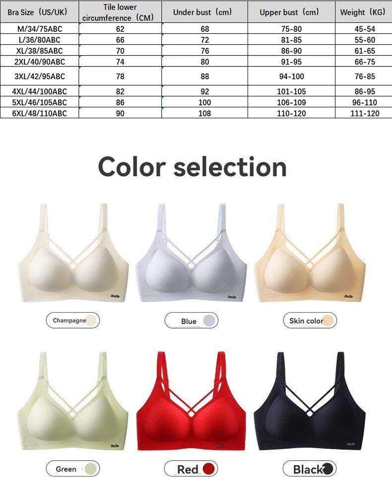 INTIMO SECRETS English Ice Silk Bra Set – Thick Cup, Wire-Free, Gathered Lingerie