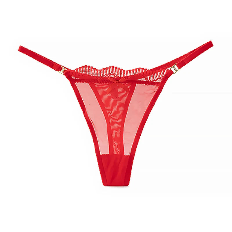 INTIMO SECRETS Transparent Mesh G-String – Soft Low-Rise Sexy Thong & Breathable Daily Lace Lingerie
