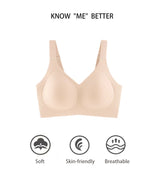 INTIMO SECRETS Plus Size Seamless Push-Up Bra – Wireless Padded Bralette (M-5XL)
